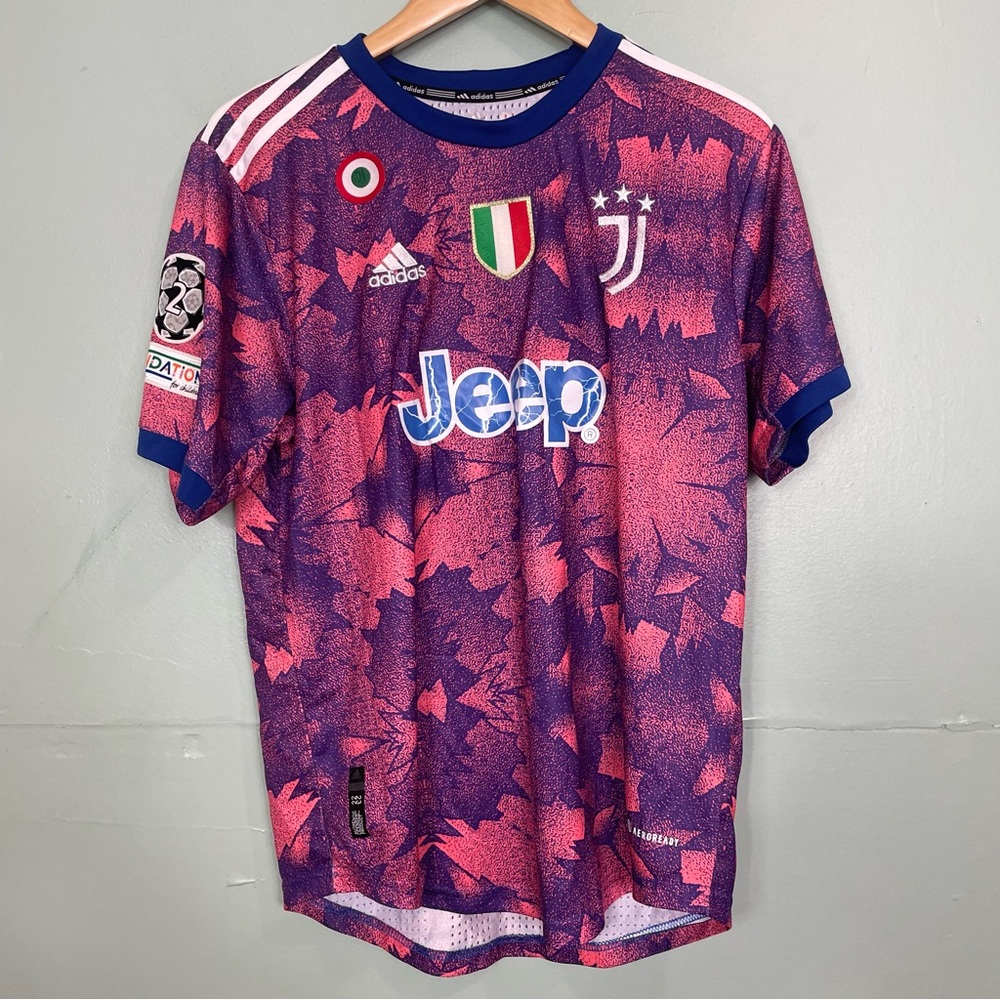 Adidas Juventus Jersey Mens Large‎ Pink Blue 22/23 Edwin #12
